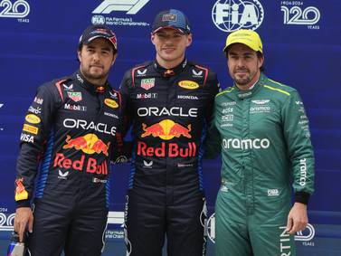 Max Verstappen continúa su domino y saldrá primero en el GP de China; Pérez será segundo