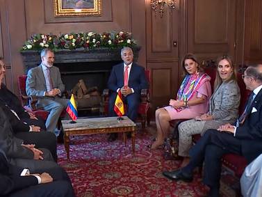 El Rey se reúne con el presidente saliente de Colombia