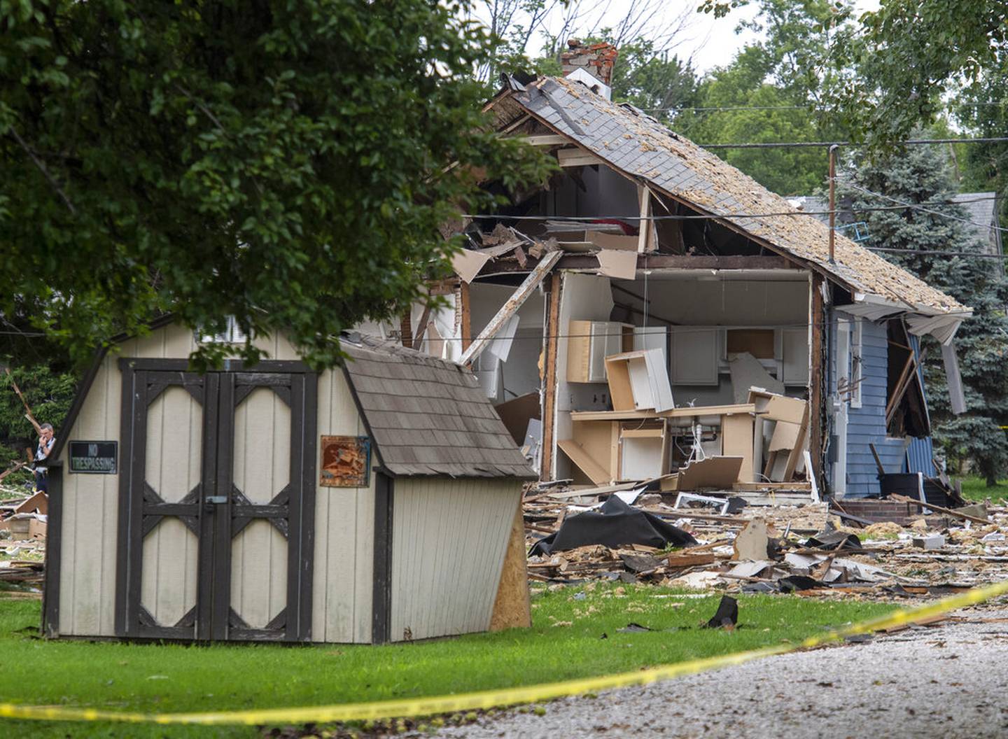 Explosión en una casa de Evansville.