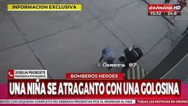 Bomberos rescataron a niña que se atragantó con un dulce en Argentina