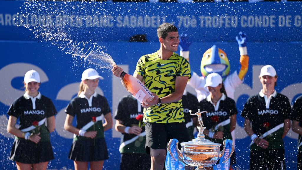 Carlos Alcaraz celebró en lo alto