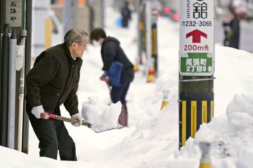 Fuertes nevadas en Japón dejan 17 muertos y decenas de heridos en Navidad