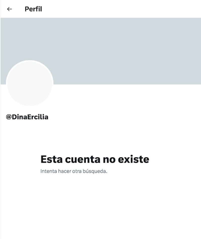 Presidenta de Perú da de baja su cuenta de Twitter.