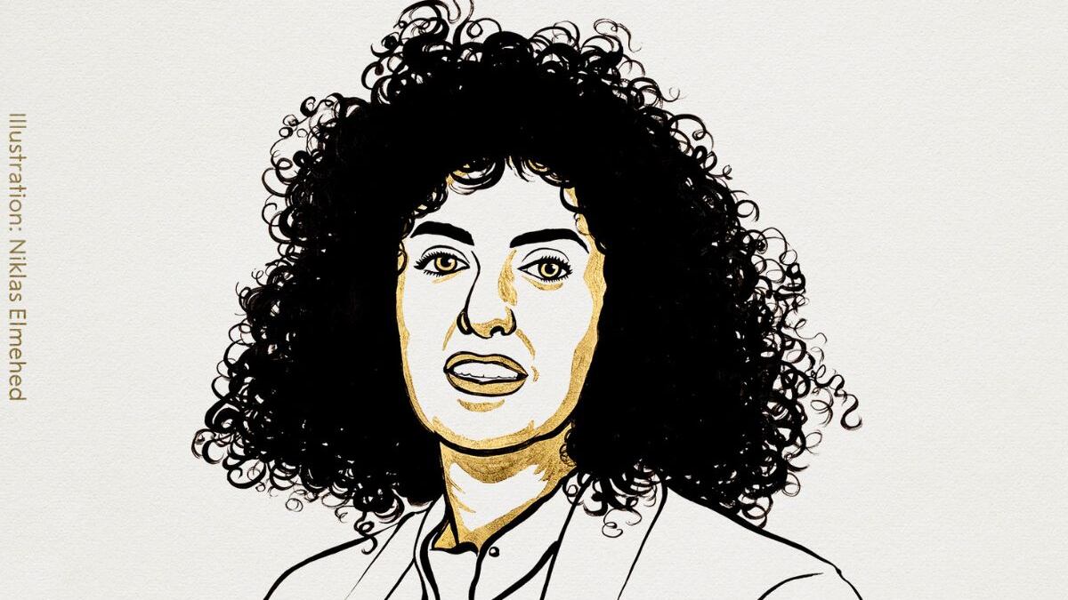 Narges Mohamadi, premio Nobel de la paz 2023.