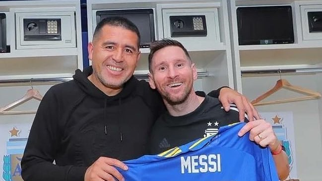 Riquelme y Messi