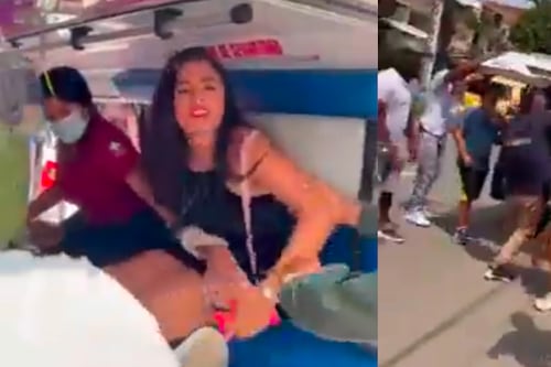 Video: mujer enloquece porque su novio accidentado no le da la clave del celular