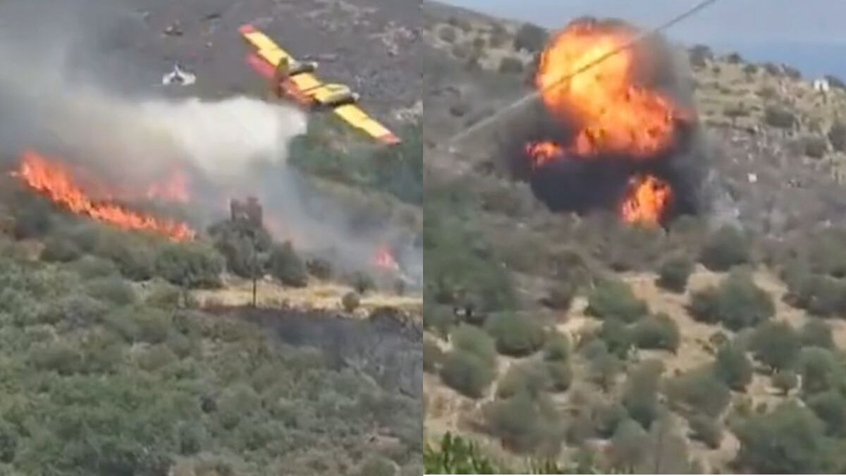 Avión se estrella en Grecia.