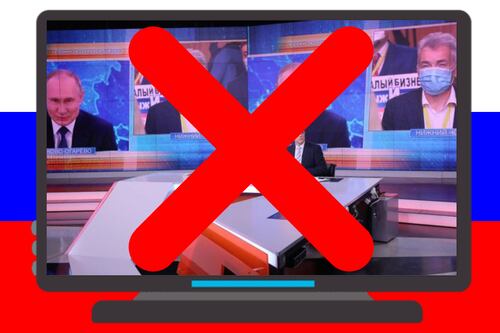 Prohíben que se transmita contenido ruso en los medios de comunicación