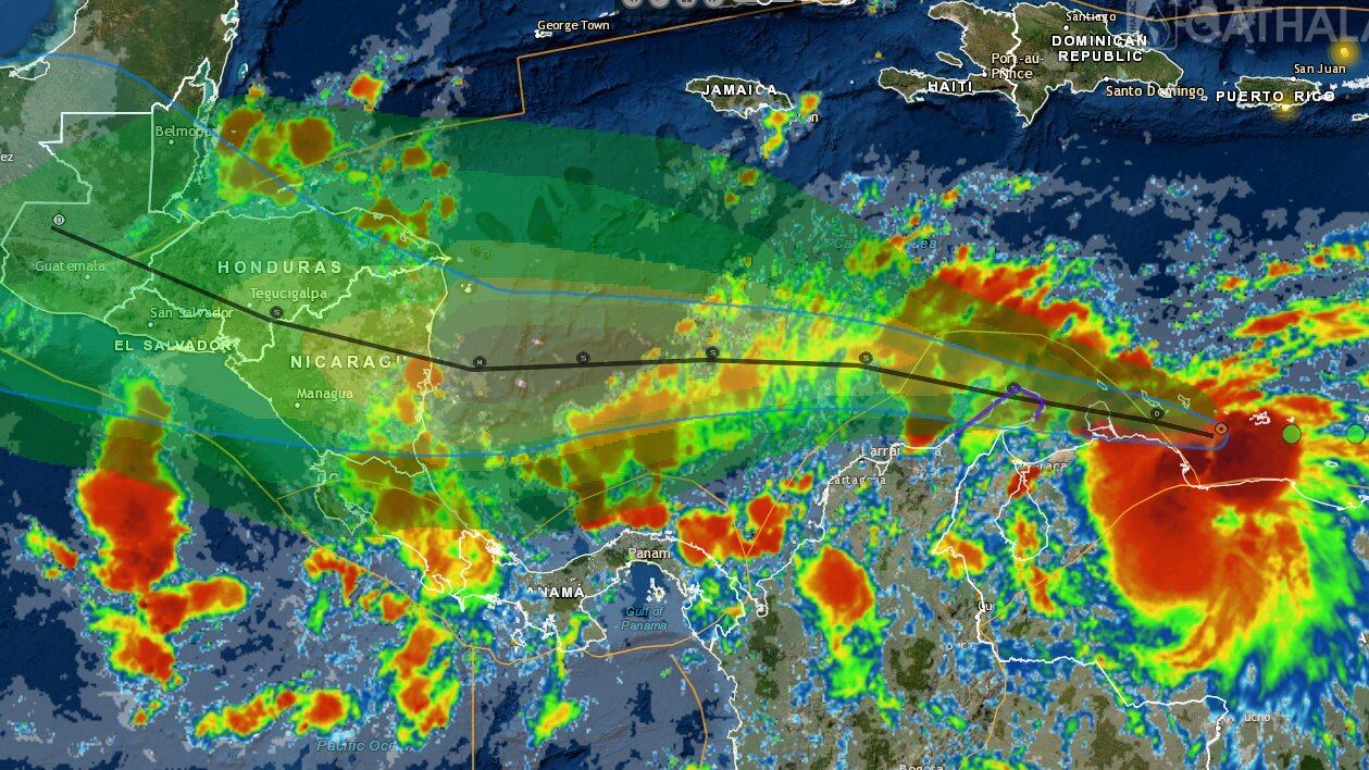 Tormenta tropical Julia se acerca a Nicaragua