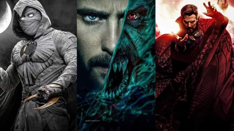 El 30 de marzo, 1 de abril y 6 de mayo llegan los estrenos de Marvel con ‘Moon Knight’, ‘Morbius’ y ‘Doctor Strange In The Multiverse Of Madness’.