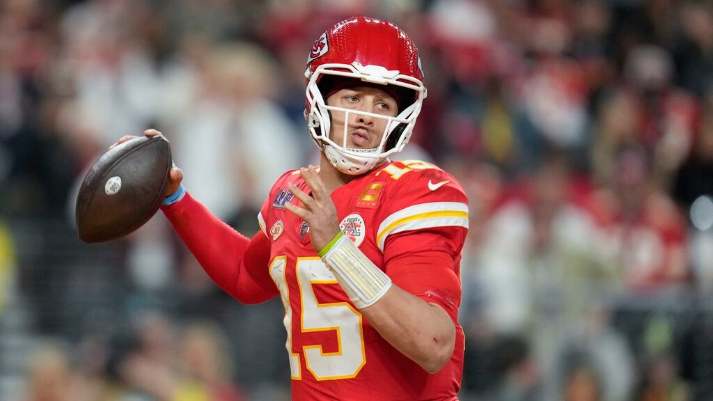 Patrick Mahomes en el Super Bowl.