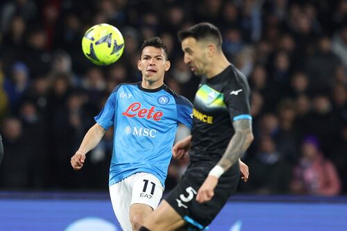 Napoli, del Chucky Lozano, corta su racha ante la Lazio