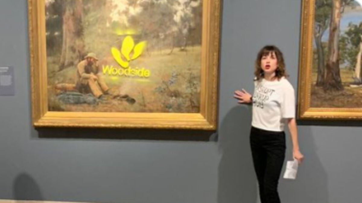 Activista grafitea pintura de Frederick McCubbin.