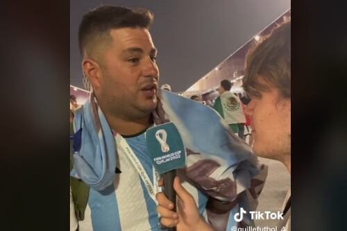 Hincha argentino enfurece con tiktoker por preguntarle qué pasaba si perdían