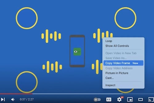 Google Chrome permite copiar un fotograma de un vídeo sin tomar captura de pantalla